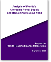 Analysis of Florida's Affordable Housing report cover